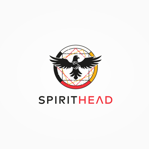 Sacred geometry logo with the title 'Spirit Head Logo'