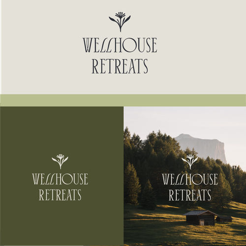 Airbnb design with the title 'Logo design for a wellness retreat.'