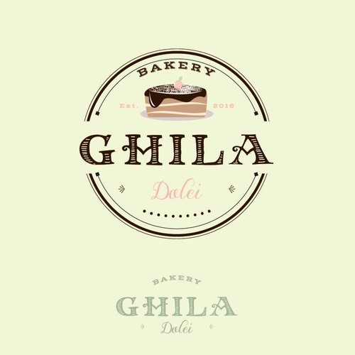 Pastry logo with the title 'Ghila dolci'