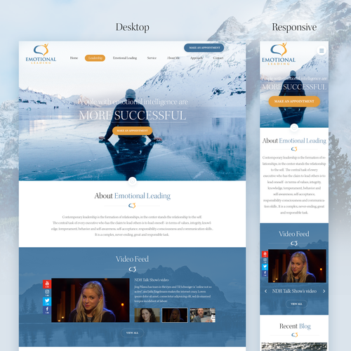 Bootstrap design with the title 'Emotional Leading'
