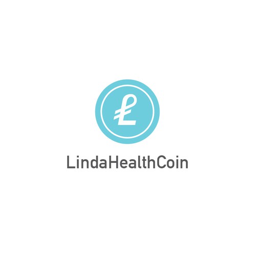 Blue circle logo with the title 'Logo for LindaHealthCoin'