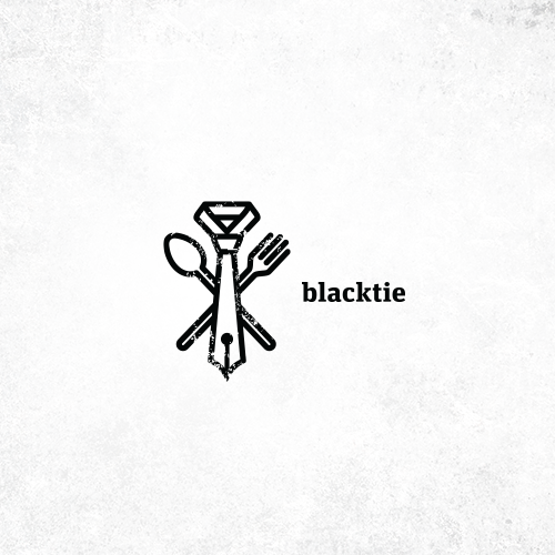 Criss-cross logo with the title 'Logo for BlackTie'