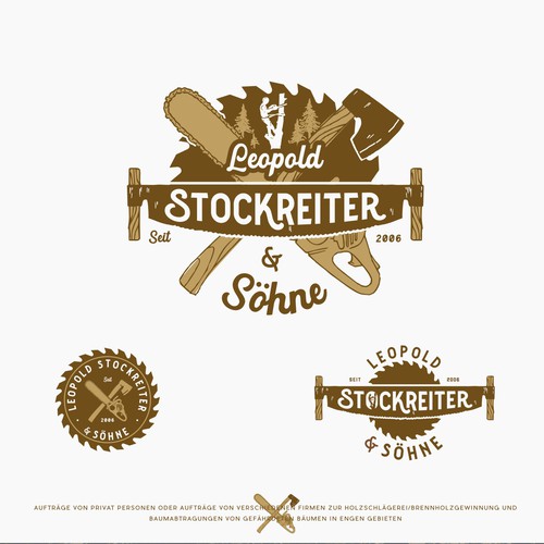 Outdoor logo with the title 'logo for LEOPOLD STOCKREITER & SÖHNE'