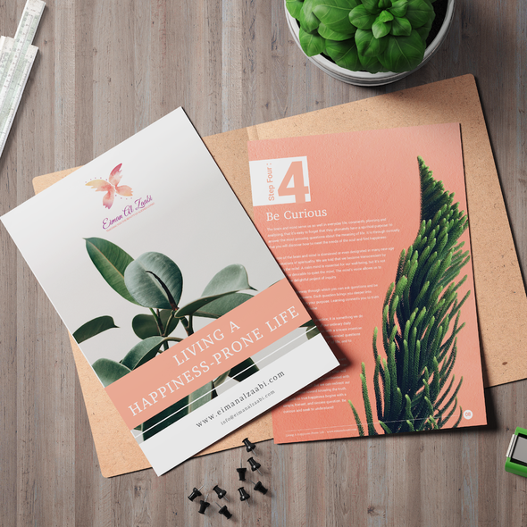 White paper design with the title 'E-book design for an author'