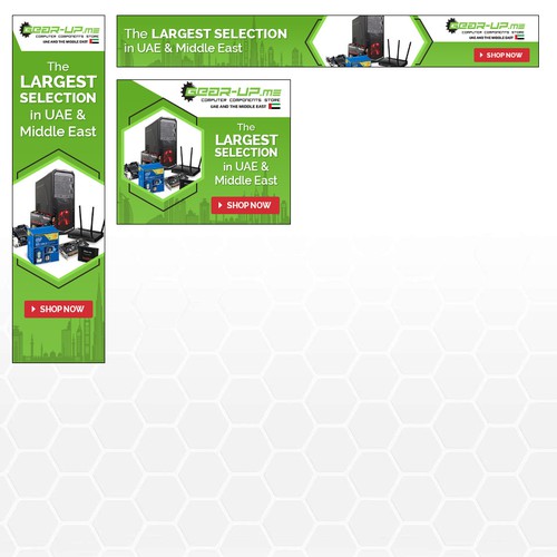 Laptop design with the title 'Online store of Computer parts based in UAE.'