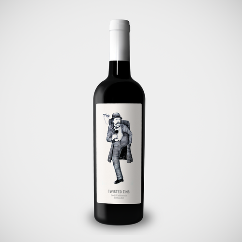 Wine design with the title 'Wine Label Illustration'