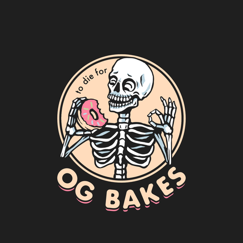 Donut design with the title 'Concept for donuts product'