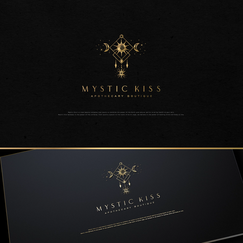 Apothecary logo with the title 'Logo concept for mystic apothecary brand'