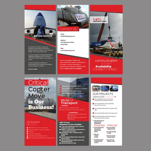 Cargo design with the title 'Tri-Fold Brochure'