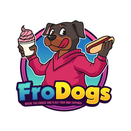 Hot dog design with the title 'FroDogs'