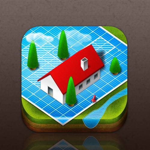 Plan design with the title 'PlanGrid - iPhone Icon'
