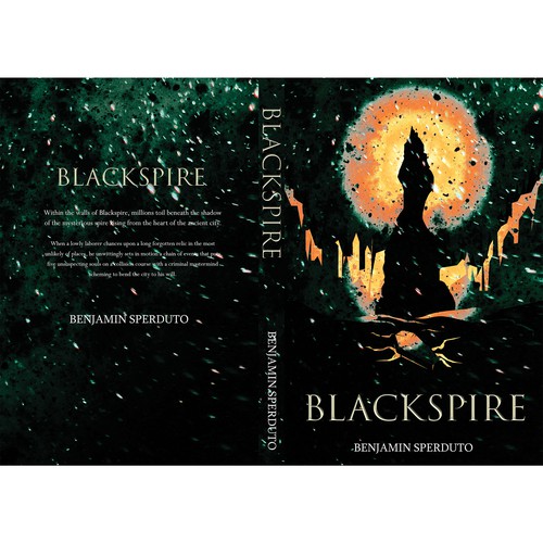Dark fantasy book cover with the title 'Blackspire'