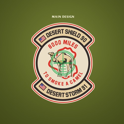 Badge t-shirt with the title 'Desert Storm Emblem'