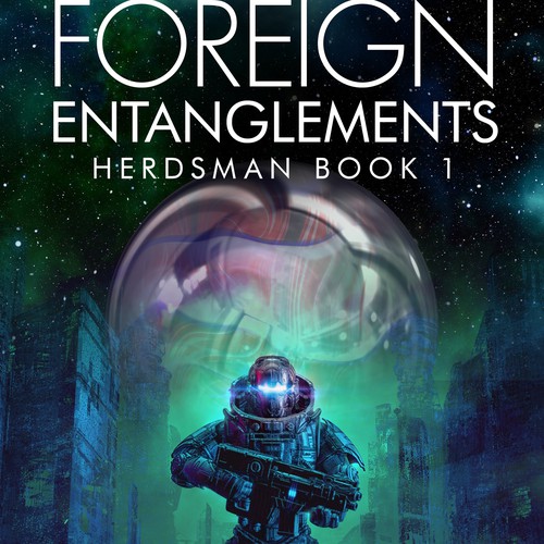 Military book cover with the title 'Military sci-fi cover to appeal to men'