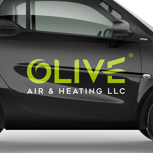 Air design with the title 'Olive Air & Heating LLC'