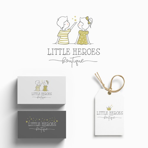 Character brand with the title 'Little heroes - boutique'