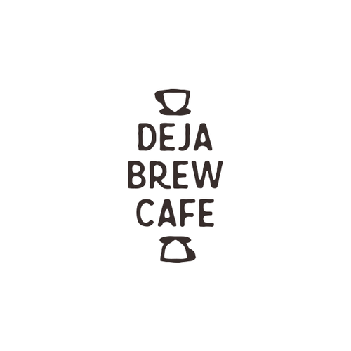 Coffee brand with the title 'Deja Brew Cafe'