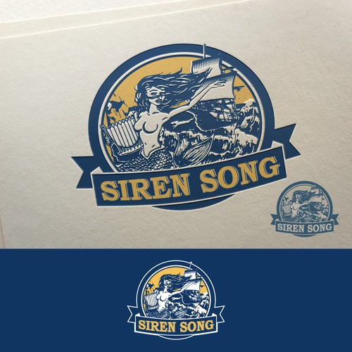 Navy blue design with the title 'Lodo design for Siren Song'