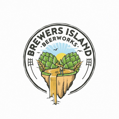 Craft logo with the title 'Brewers Island Beerworks'