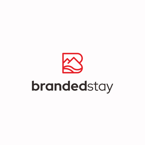 Vacation logo with the title 'Refreshing logo for vacation rental branding agency: BrandedStay'