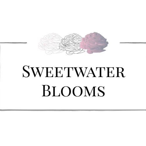 Bloom logo with the title 'Logo concept for Sweetwater Blooms'