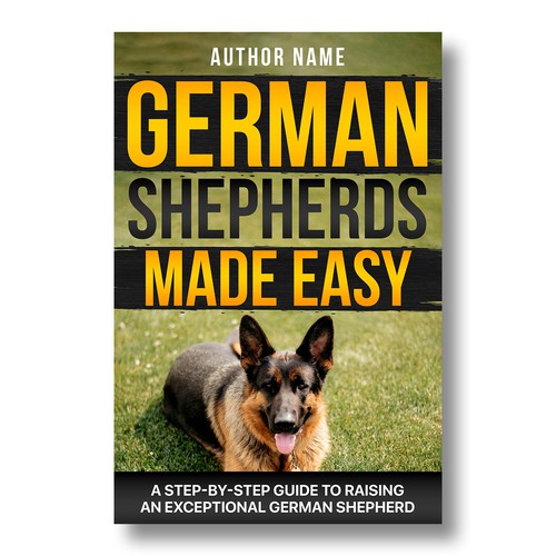 Dog book cover with the title 'Book Cover Design for Dog Training'