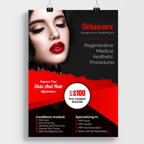 Background design with the title 'Women's Health Event Flyer'