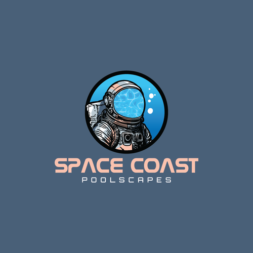 Pool logo with the title 'logo design for Space Coast'
