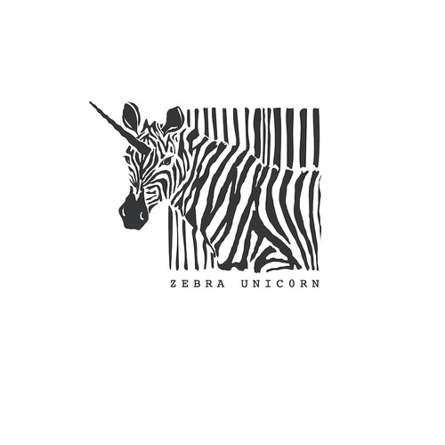 Zebra logo with the title 'zebra unicorn'