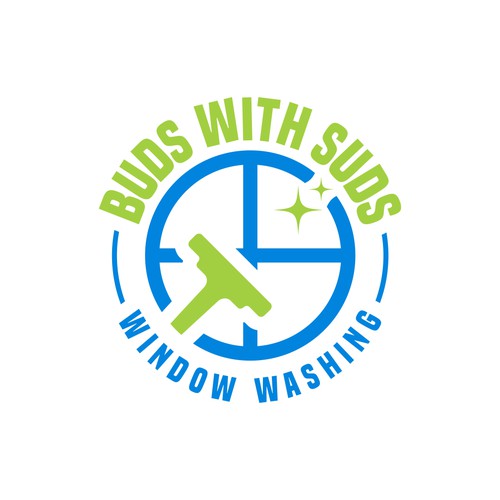 Cleaning company logo with the title 'Minimal logo for a window cleaning business. '