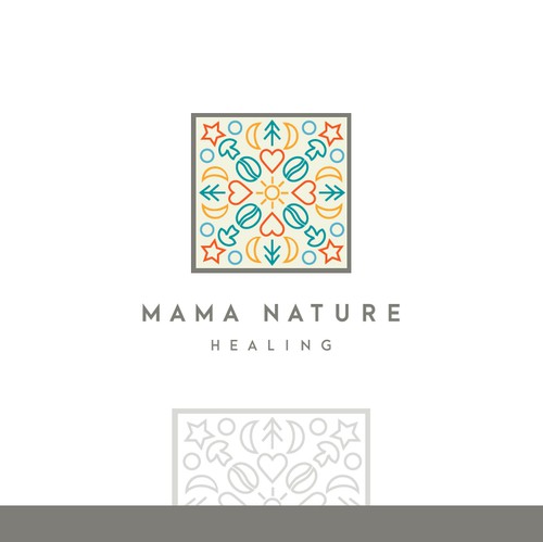 Pictorial design with the title 'Mama Nature - Healing'