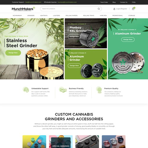 Natural website with the title 'MunchMakers'