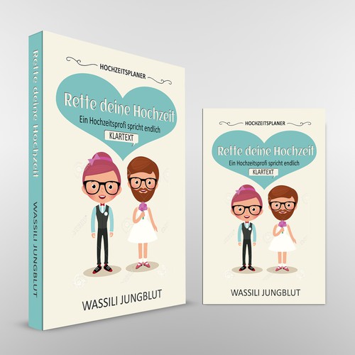 Bestseller book cover with the title 'Rette deine Hochzeit'