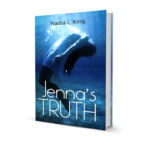 Blue book cover with the title 'Book Cover design about cyber bullying '