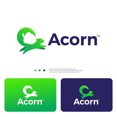 Green brand with the title 'Acorn Logo'