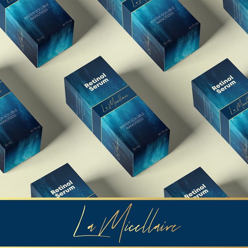 Serum packaging with the title 'Cosmetic and Beauty Cream Box Packaging Design'