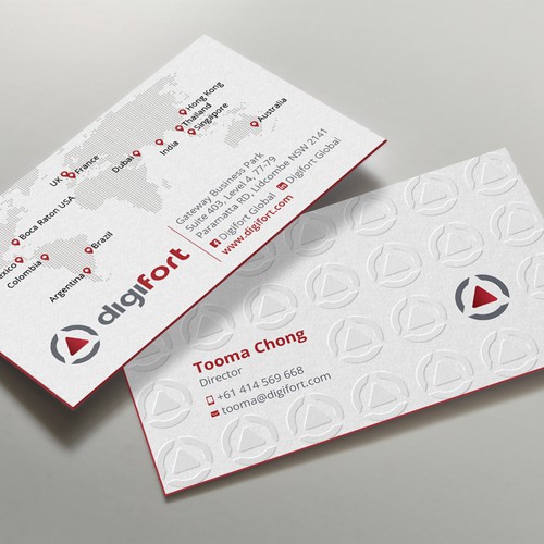 Embossed design with the title 'Business card design'