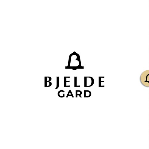 Bell logo with the title 'Bjelde Gard Visual Identity: Merging Scandinavian Heritage with Modern Elegance'