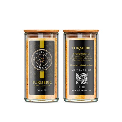 Spice Jar Labels for ecommerce brand.