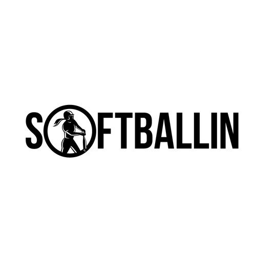 Softball logo with the title 'Softballin'
