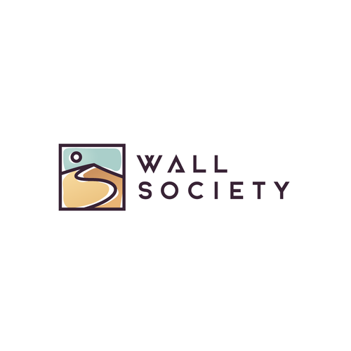 Wallpaper design with the title 'Logo for WALL SOCIETY'