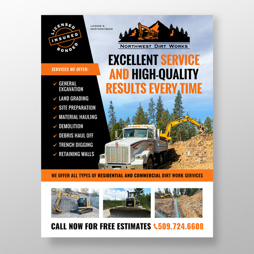 Truck design with the title 'Northwest Dirt Works'