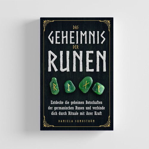 Mystical book cover with the title 'Runes book cover'