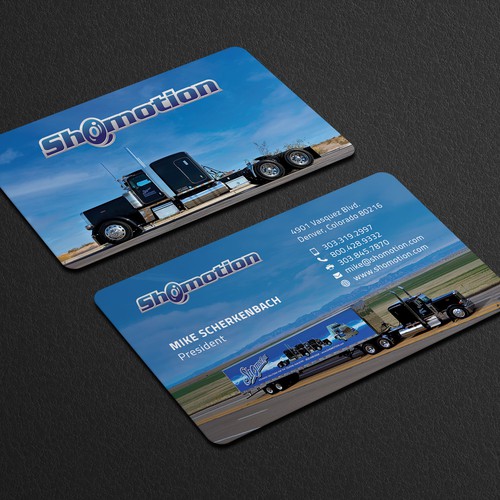 Transportation design with the title 'Business Card Design For A Transportation Company'