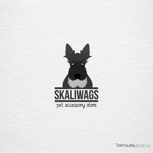 Animal logo with the title 'Cute scotty dog logo'