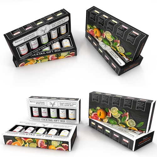 Gift packaging with the title 'Cocktail mix  box set.'