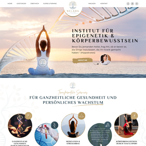 Happiness design with the title 'Selada Institute for Epigenetics & Body Awareness'