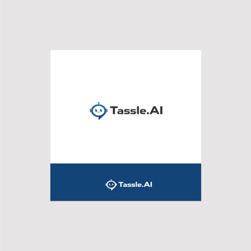 University logo with the title 'Logo concept for a chat bot AI'