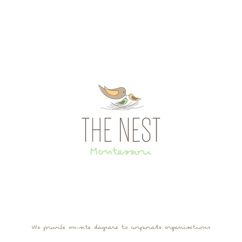 Bright logo with the title 'Logo concept for on-site daycare provider'