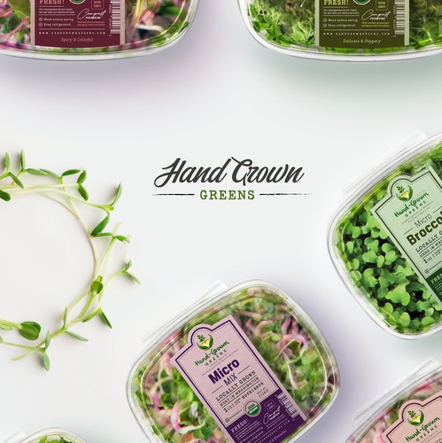 Craft label with the title 'MicroGreens Set Design'
